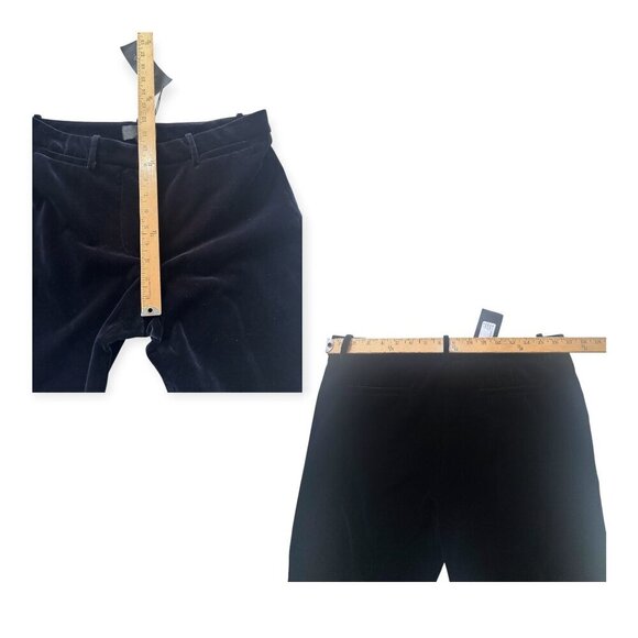 Nili Lotan Derek Velvet Flared Pants, Dark Navy, Made in USA, Size 10, New with - Picture 12 of 15